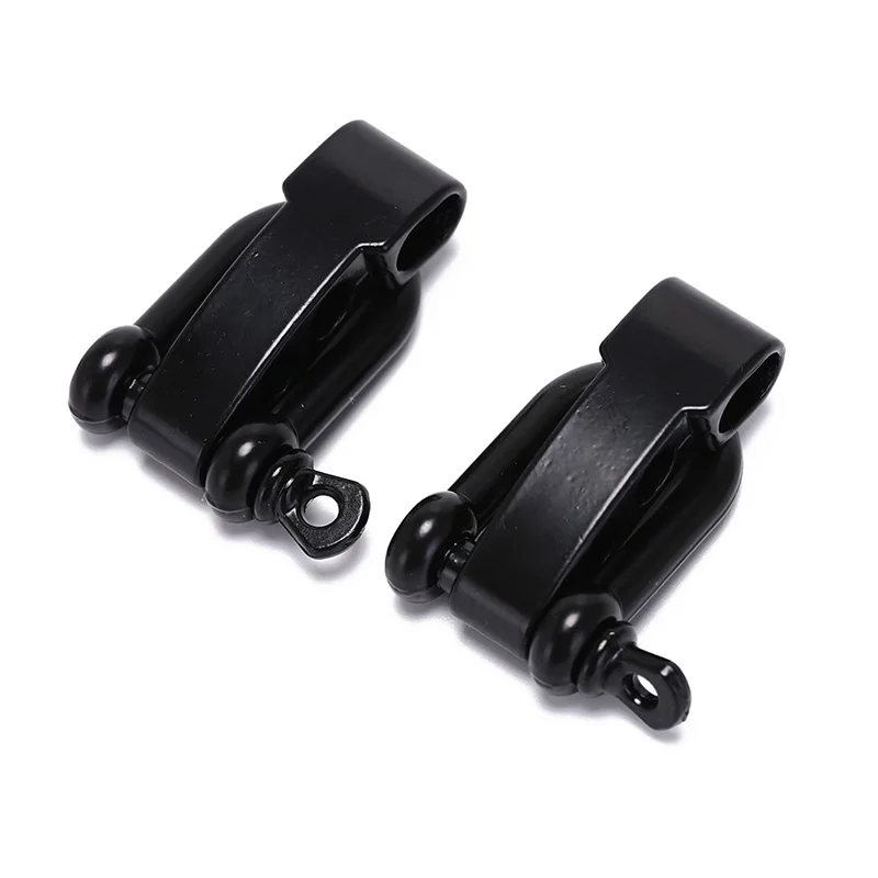 

2pcs black zinc alloy buckle adjustable clip survival bracelet paracord