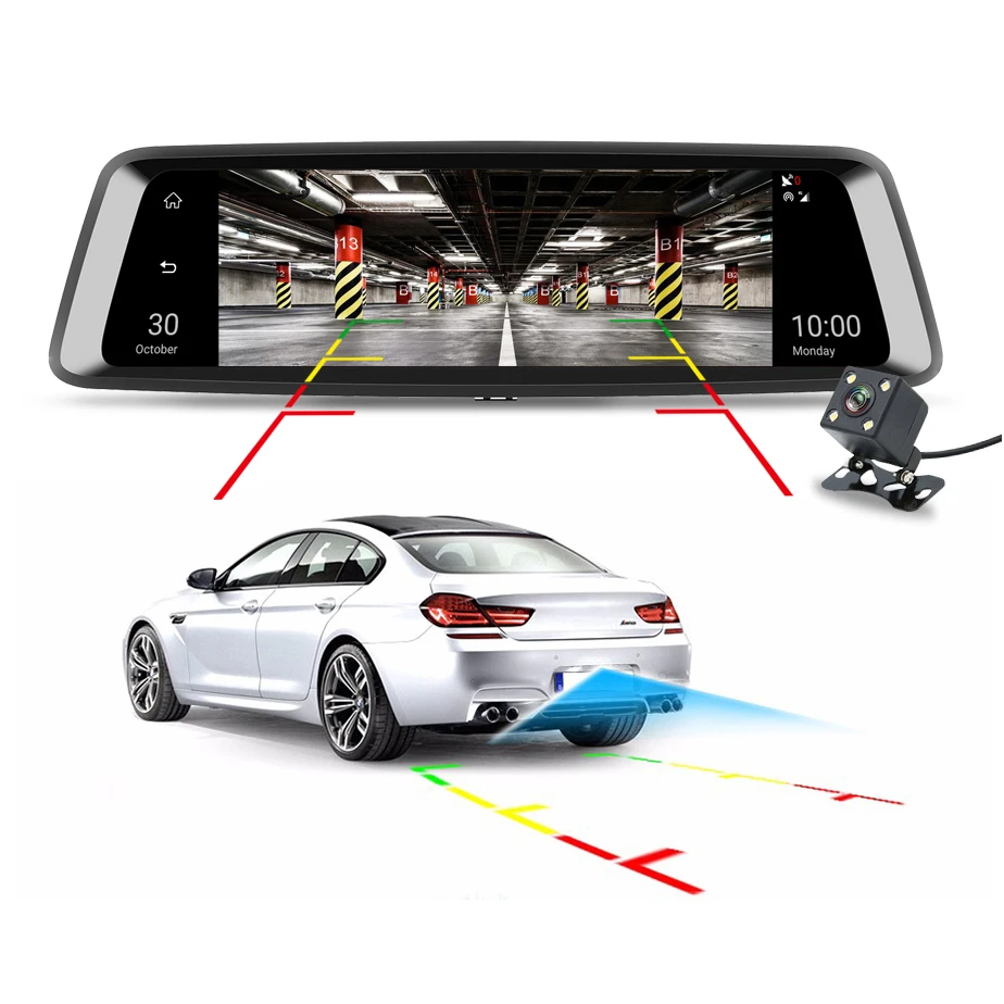 Dealcoo Rearview Mirror Camera Car Video Recorder Dash Cam DVR with Rear View Registrar DVRs | Автомобили и мотоциклы