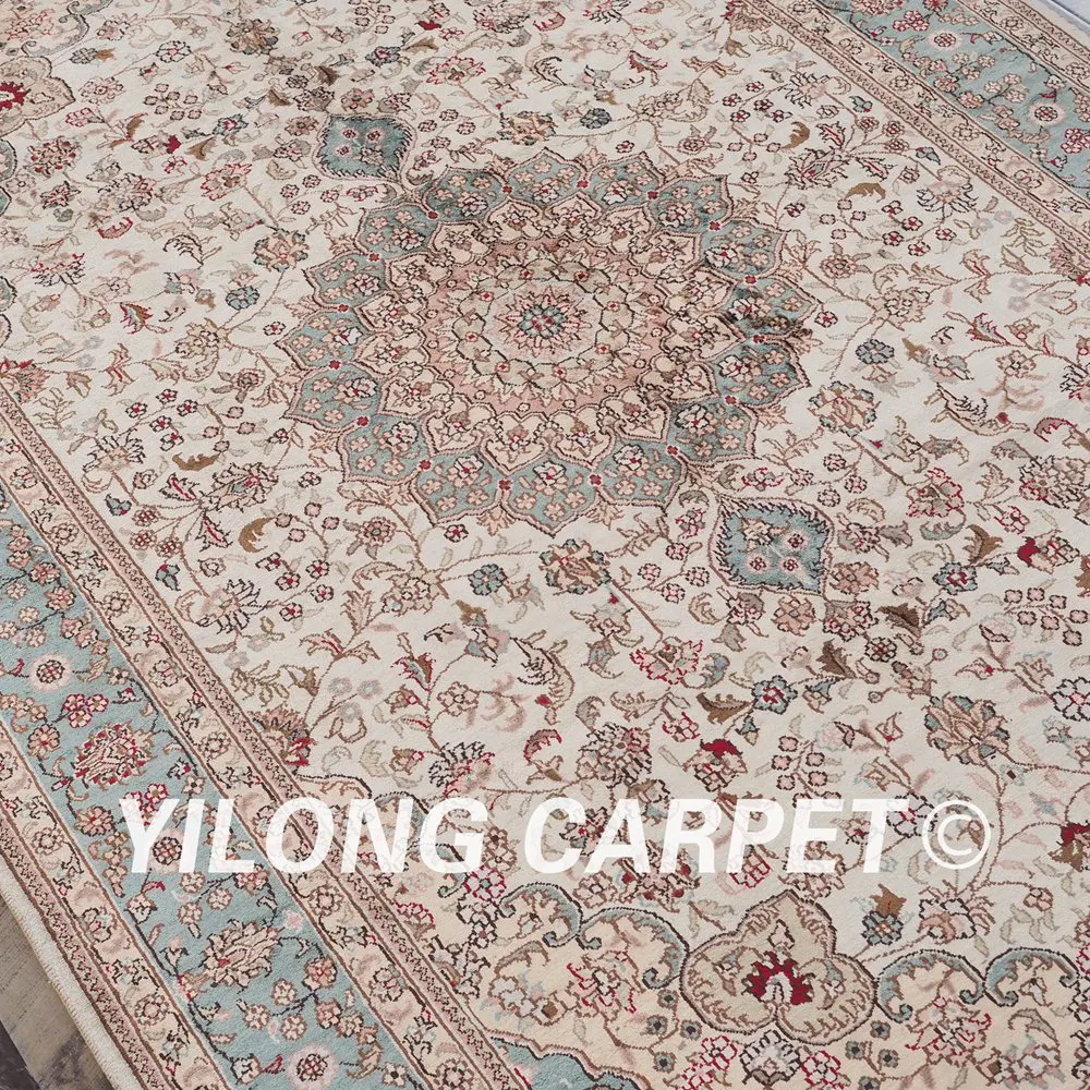 YILONG 5 'x 8' Nanyang персидский ковер бежевый и синий медальон Китайские Восточные