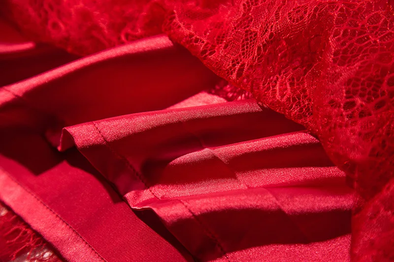 Элегантное вечернее платье для торжественных мероприятий, весенне-летние женские красные вечерние платья ручной работы с вышивкой бисером и сеткой