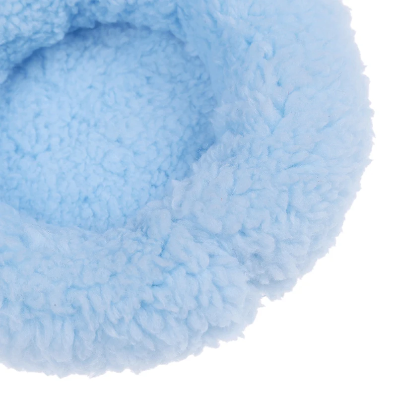 Хомяк маленькое животное Одноцветный Зимний Теплый круглый коврик для клетки