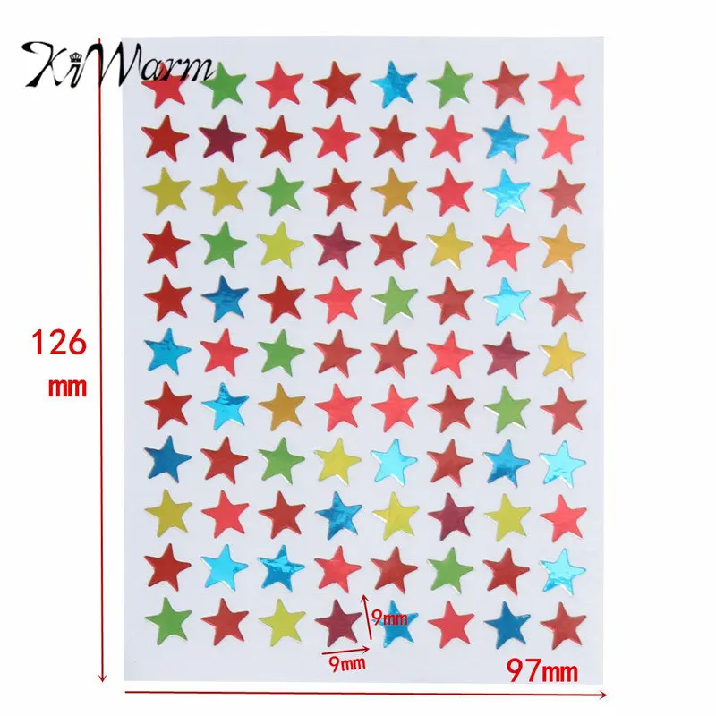 10 шт. наклейки для вспышки милые со звездами учителя награда детей студентов декор книг подарок школьные