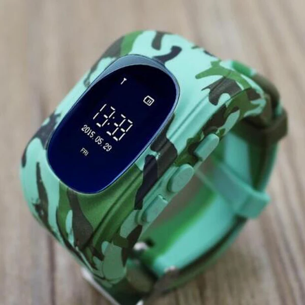 Camouflage Q50 Детские умные часы, SOS, поиск местоположения, gps, умные часы, локатор, трекер, детские часы, анти-потеря, часы, детский браслет - Цвет: Camouflage