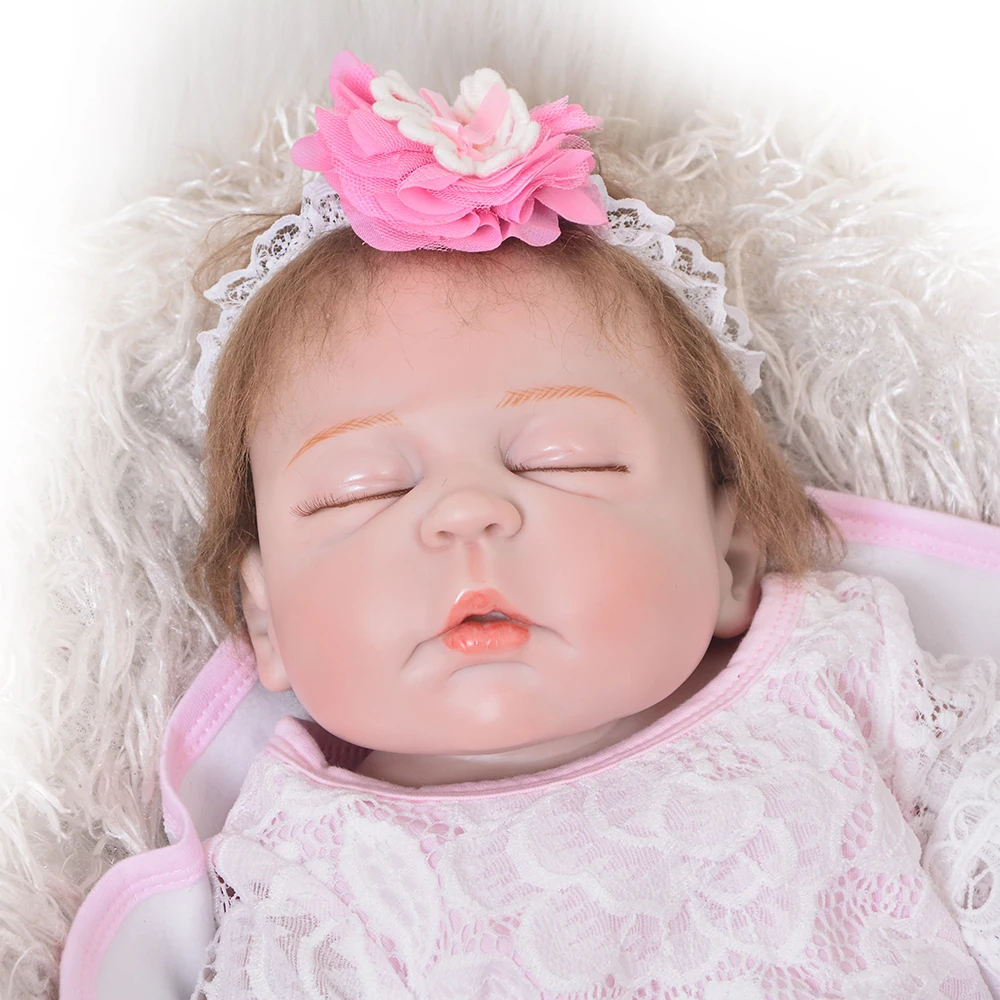 Boneca bebes reborn menina настоящая силиконовая кукла для маленьких девочек 23 "57 см