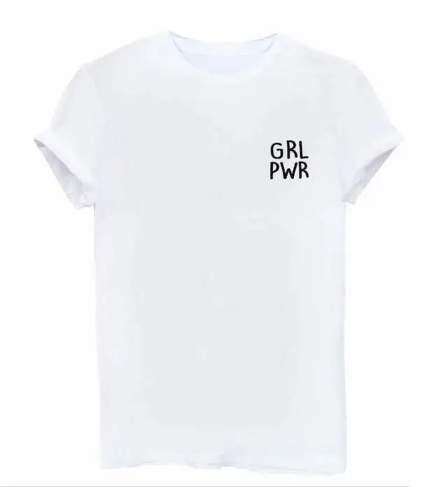OKOUFEN Girl Power GRL PWR футболки с круглым вырезом Горячая Повседневная Уличная одежда