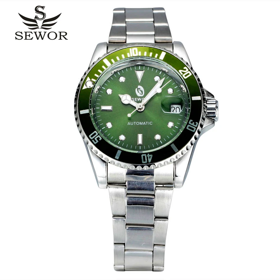Мужские часы Топ бренд класса люкс SEWOR античный медный корпус автоматический