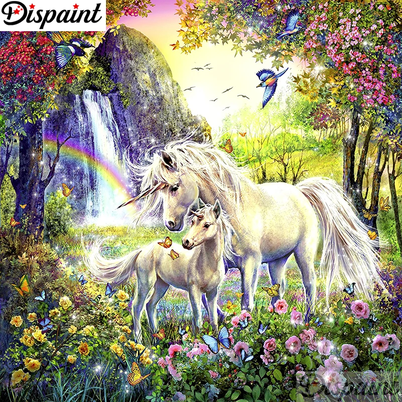 

Dispaint Full Square/Round Drill 5D DIY Diamond Painting "Cartoon unicorn" Embroidery Cross Stitch 3D Home Decor Gift A11191