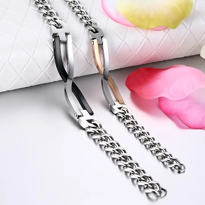 Браслет Infinity из нержавеющей стали для мужчин и женщин браслет возлюбленной