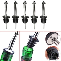 stainless steel wine pourers liquor high quality liquor pour spouts with cap covers leakproof design for bars clubs