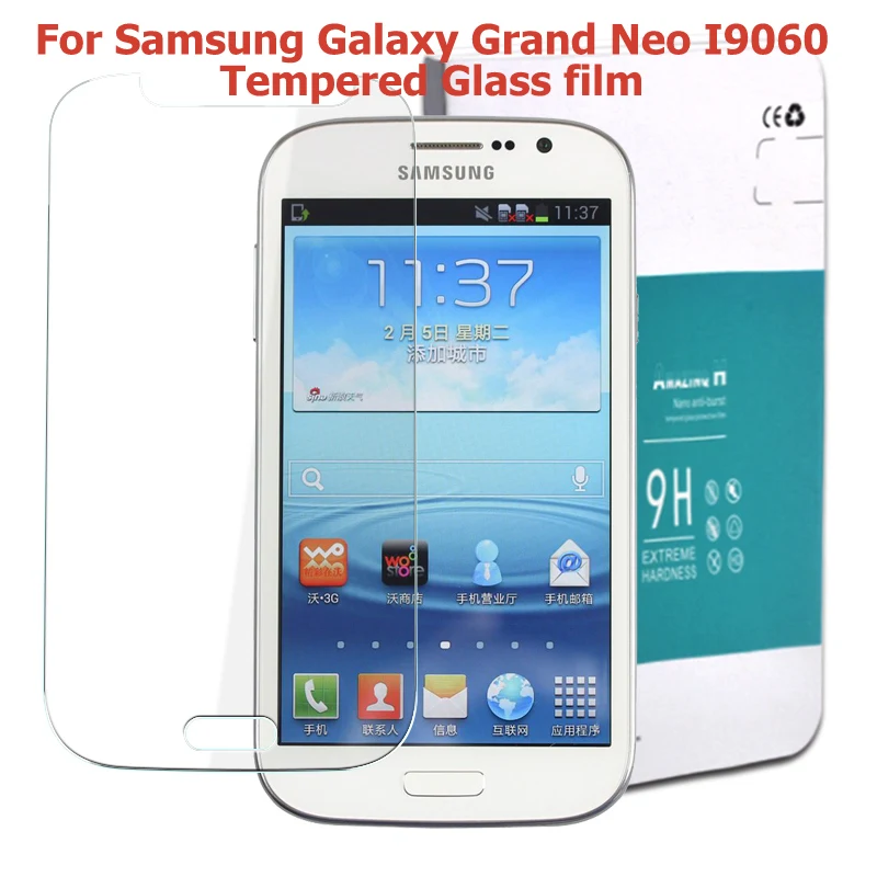 9H Закаленное стекло пленка для Samsung Galaxy Grand 2 стеклянная Neo I9060 Duos Защитная экрана |