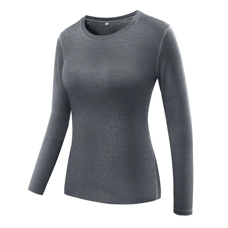 Autumn Winter Women Casual Compression Quick Dry Tights Skinny Shirt Tops Long Sleeve T-Shirts Ladies Clothing lm75 | Женская одежда