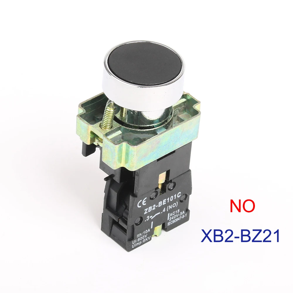 XB2-BZ42 BZ21 BZ51 BZ61 bz31самоблокирующийся плоский кнопочный переключатель NO/NC 22 мм