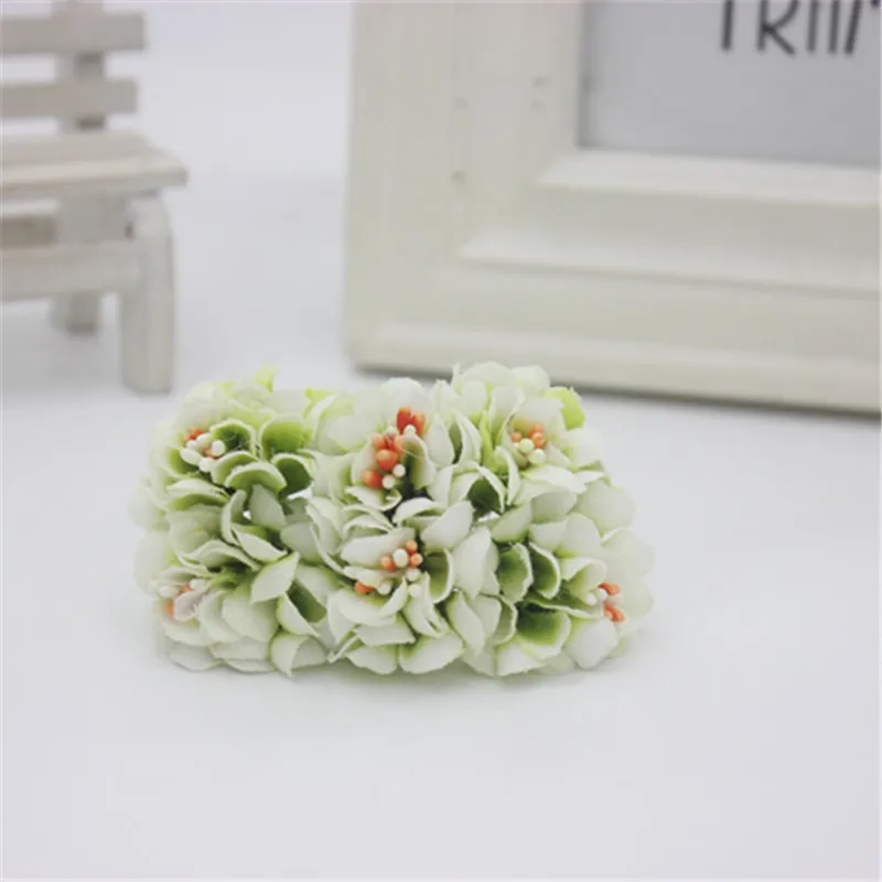 Недорогие Искусственные цветы с плавными шелковыми тычинками 6 шт. букет для