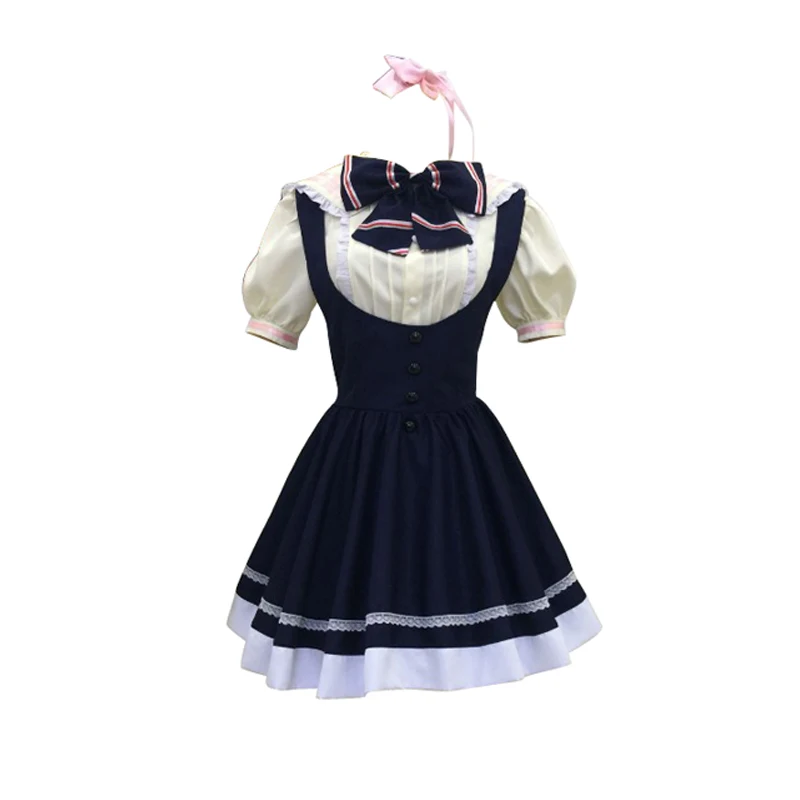 

Hand Shakers Female Protagonist Sprocket Gear Koyori Akutagawa Outfit Dress Anime Cosplay Costume F008