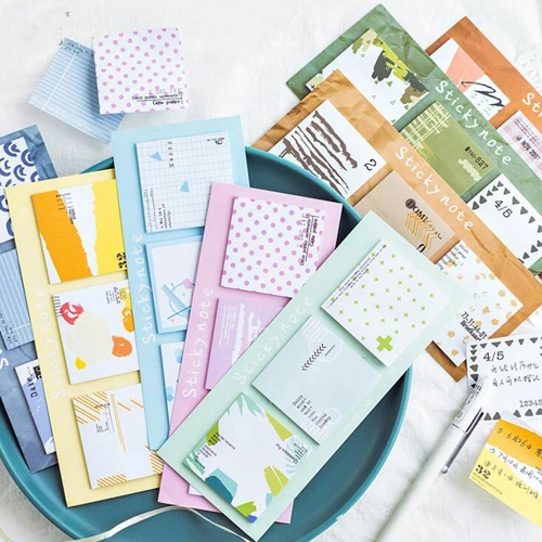 4pcs/lot Colorful series memo pad Decoration sticky notes Office material School stationery memos Kids supplies (tt-2994) | Канцтовары