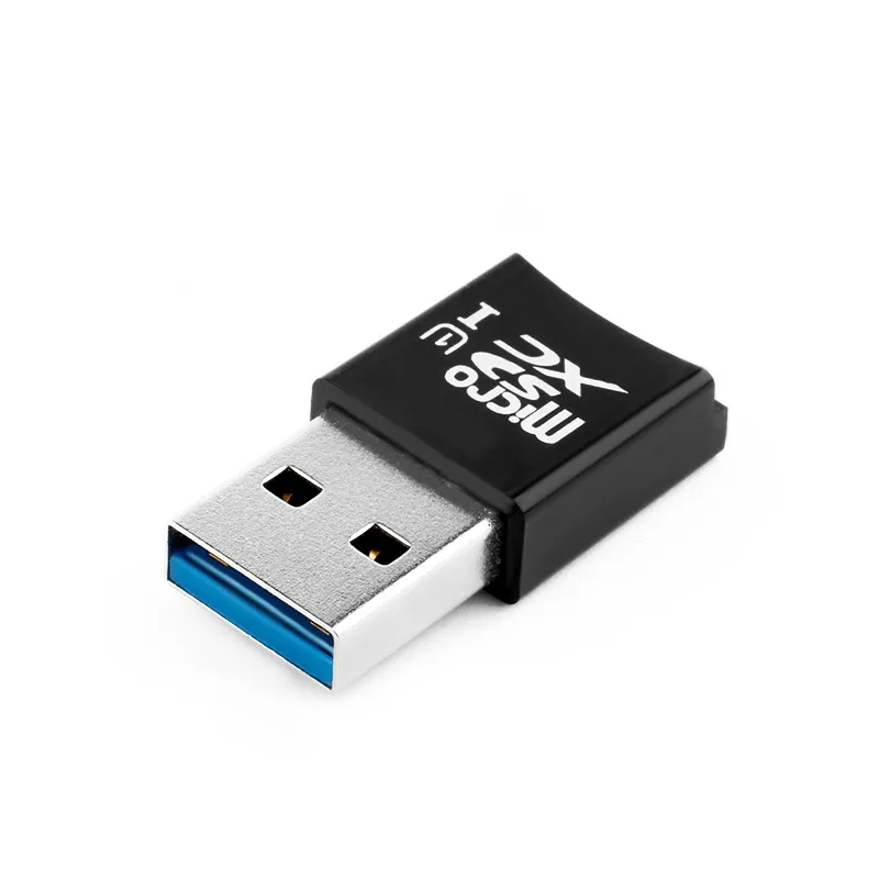 Портативный USB кард-ридер высокое Скорость USB3.0 памяти OTG телефонный кард-ридер 5 Гбит/с адаптер для TF Micro SD компьютерные аксессуары - Цвет: Black
