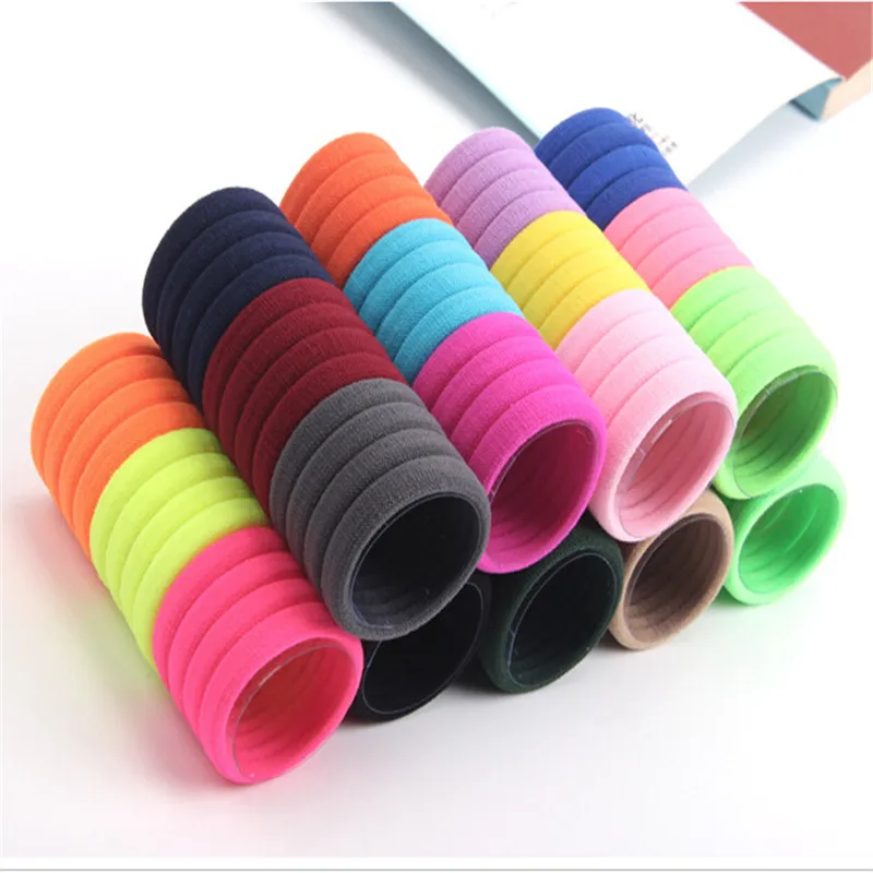 5pcs Fashion 4 cm Hair Rope Elastic Women Ties Girls Ponytail Holder Head Band Hairbands elastic hair rope | Аксессуары для одежды