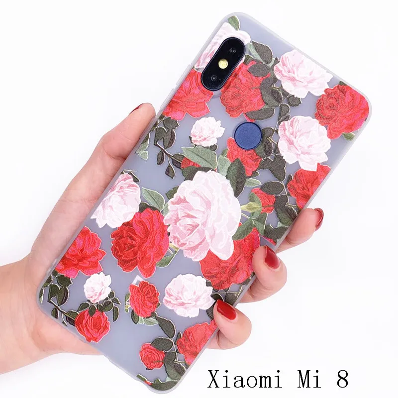 Чехол для Xiaomi Mi 8 10 цветов 3D узор новый дизайн мягкий силиконовый чехол из ТПУ Для