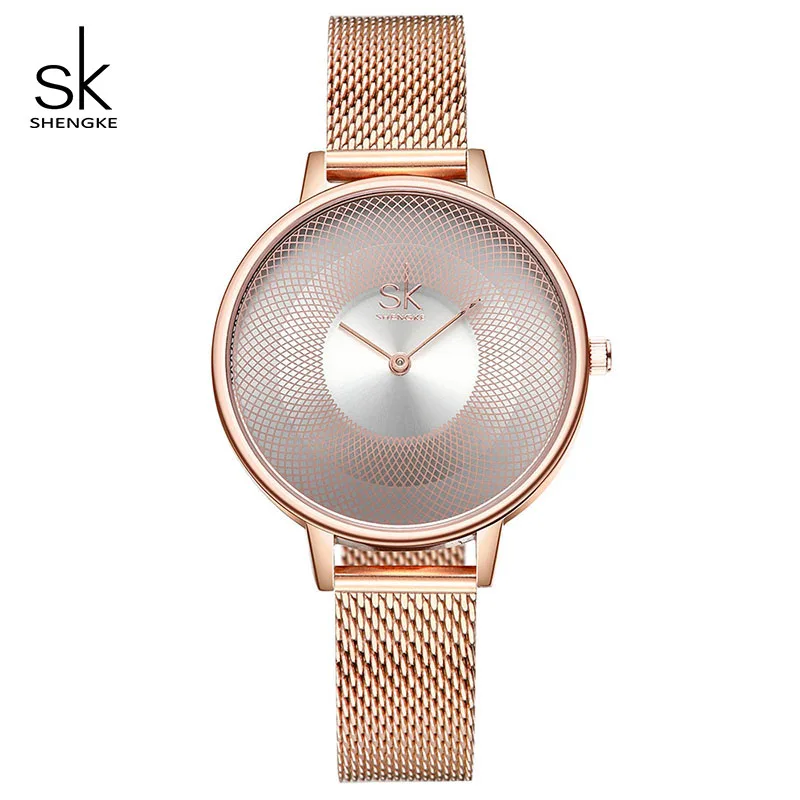 

Shengke Rose Gold Women Style Ladies Wrist Watch Stainless Steel Reloj Mujer 2019 New Fashion Quartz Watch For Women #K0104