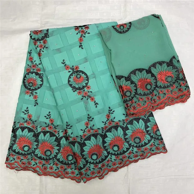 Nigerian lace fabric with stones 100%cotton dubai embroidered swiss voile in switzerland 5+2yards/lot YL | Дом и сад