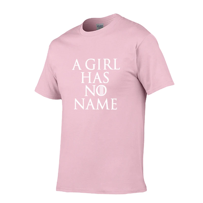 Siemnino A Girl has No Name Funny T Shirt men/Women Short Sleeve Cotton Game of Thrones T-shirt Arya Stark T-Shirts | Мужская одежда
