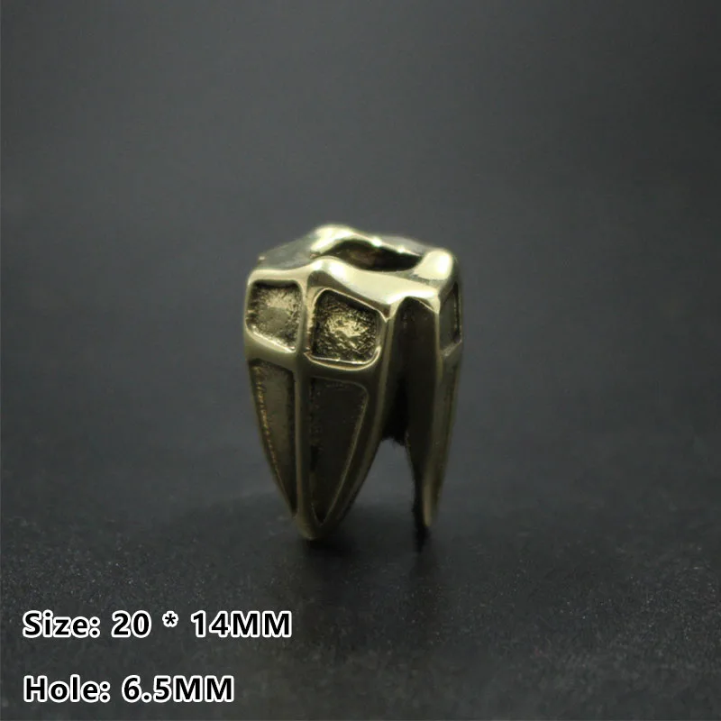 Нож бусины EDC латунь трехсторонний щит бусы на веревочке лезвие висячая Пряжка