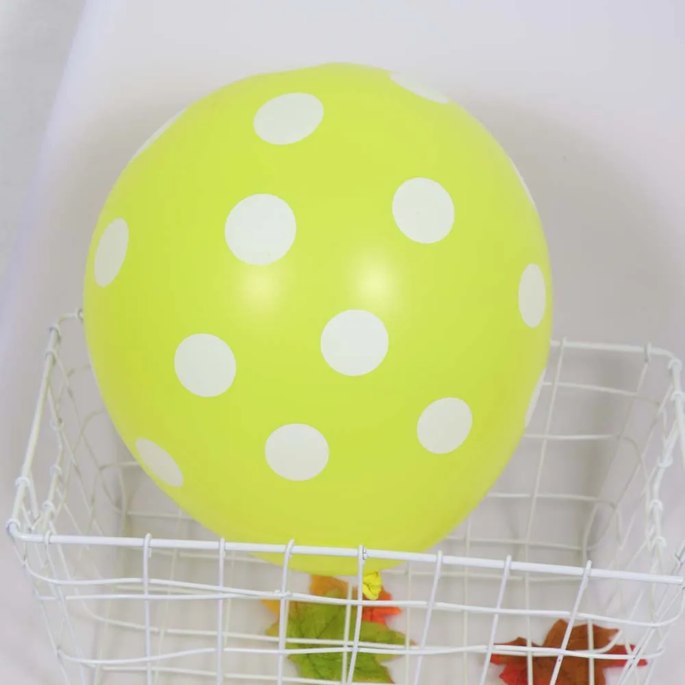 20pcs light yellow 20 шт./лот Красного и черного цветов латексных шарика в горошек надувные шары Mickey Мышь тема День Рождения Globos Свадебные Baby Shower вечерние украшения - Цвет: 20pcs light yellow