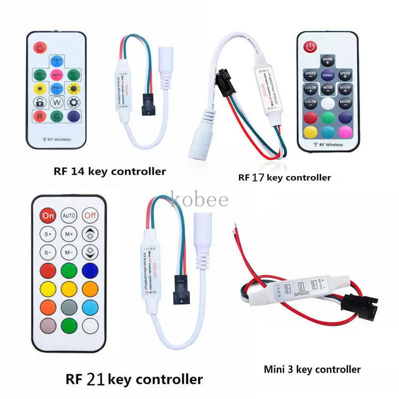Мини 3key RF 14key 21key маленький светодиодный светильник полоска контроллер для WS2811