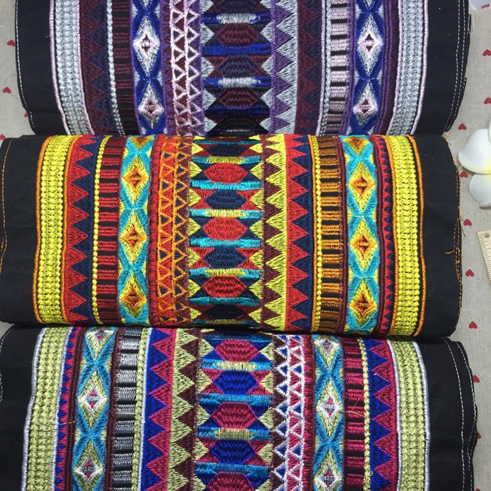 Miao вышивка hmong nent тканая кружевная швейная накладка лента в рулоне бохо, этнический Этническая Цыганская DIY аксессуар Индия тайская