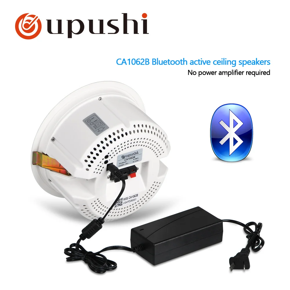CA1062B Oupushi Bluetooth динамик 110 В ABS активный настенный динамик PA звуковая система 6,5-дюймовый потолочный динамик Bluetooth 20 Вт для домашней музыки - Цвет: CA1062B