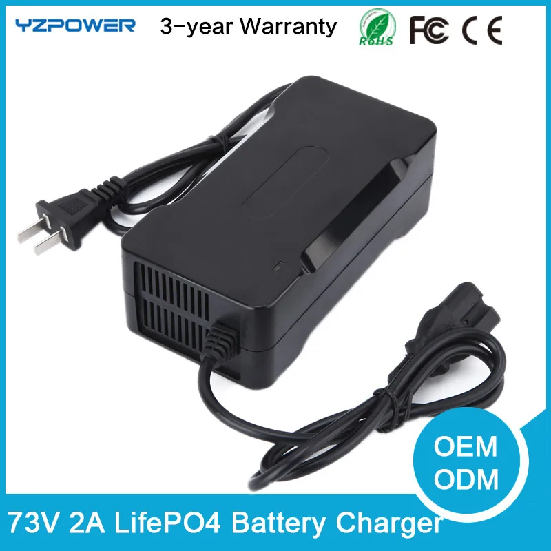 Интеллектуальное электрическое зарядное устройство YZPOWER 20S 73V 2A LifePO4 со