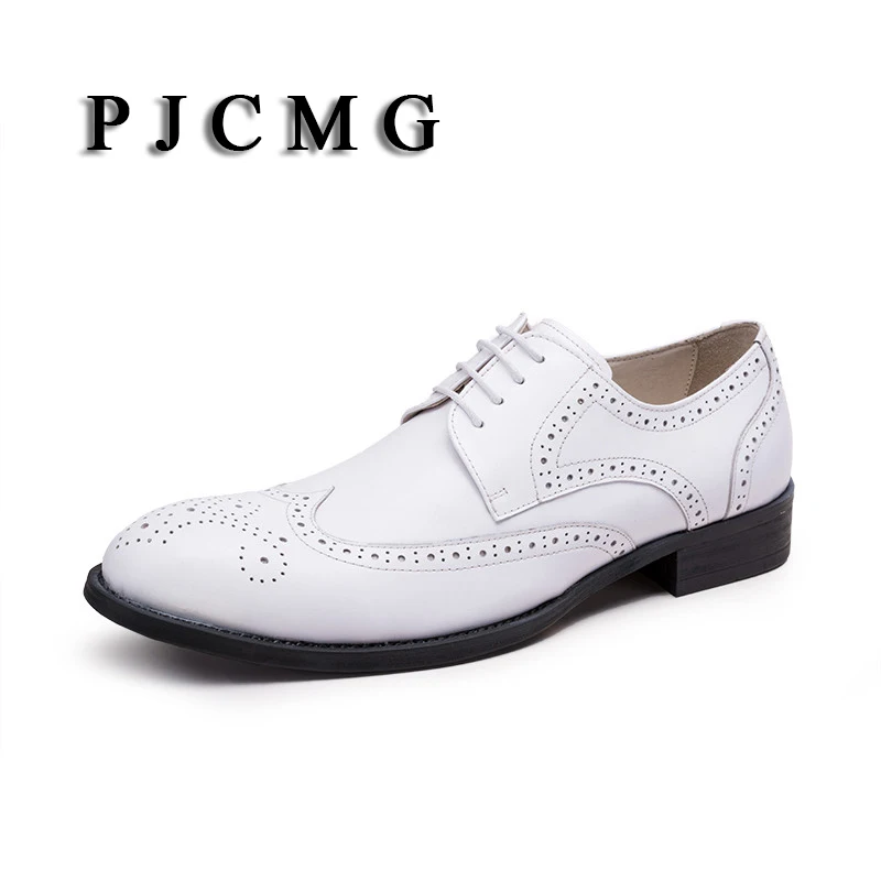 PJCMG/Новые черные/винно красные/белые/коричневые оксфорды Формальные Мужские