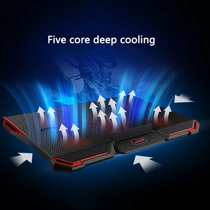 

5 Fans Air-cooled Laptop cooler cooling pad with Silence Radiator Cooling Pads for Gaming Laptop Notebook
