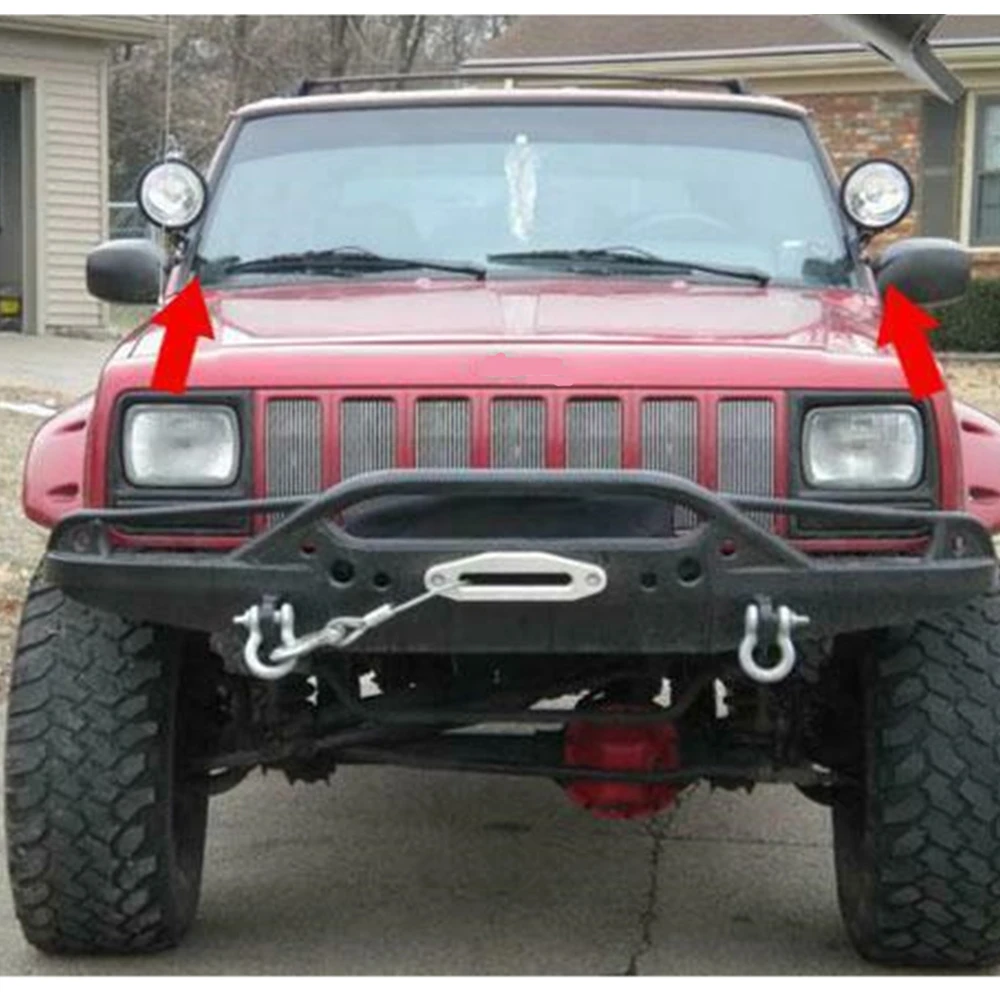 Подходит для 1984 2001 Jeep Cherokee XJ светодиодные рабочие фары A Pillar крепежные кронштейны