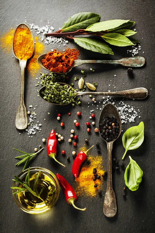 Grains Spices Spoon Peppers Kitchen Canvas Painting Cuadros Scandinavian Posters and Print Wall Art Food Picture Living Room - Цвет: PA1297