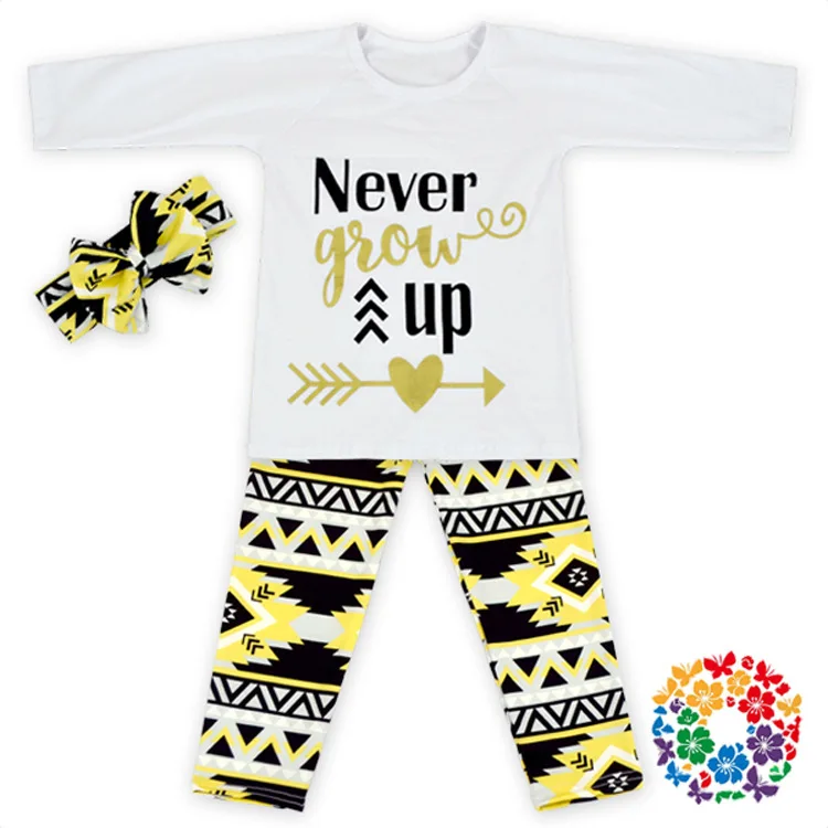 Новинка 2020 осень/зима бутик одежды для маленьких детей с повязкой на голову брюки