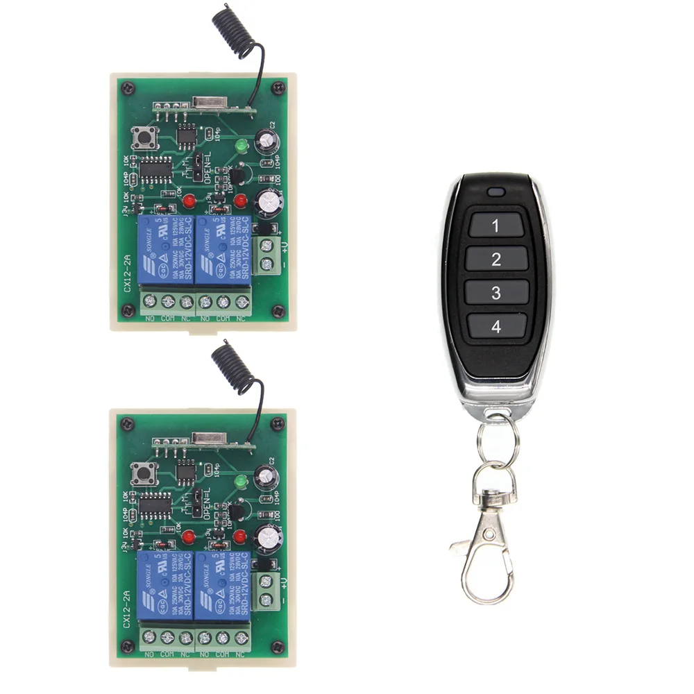 Умный дом DC 12V 24V пульт дистанционного управления переключатель 2 CH реле контакт