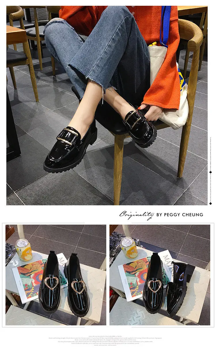 Женские кожаные туфли в британском стиле; тонкие туфли на плоской подошве в стиле Харадзюку; Повседневные Классические женские туфли в стиле ретро