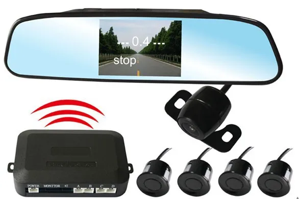 4 3-дюймовый ЖК-дисплей Беспроводная парковочная сенсорная система камера
