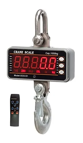 

High precision 1000KG 2000LBS 1T Aluminum Digital Crane Scale heavy Duty Hanging Scale Smart Type LED Display with Remote