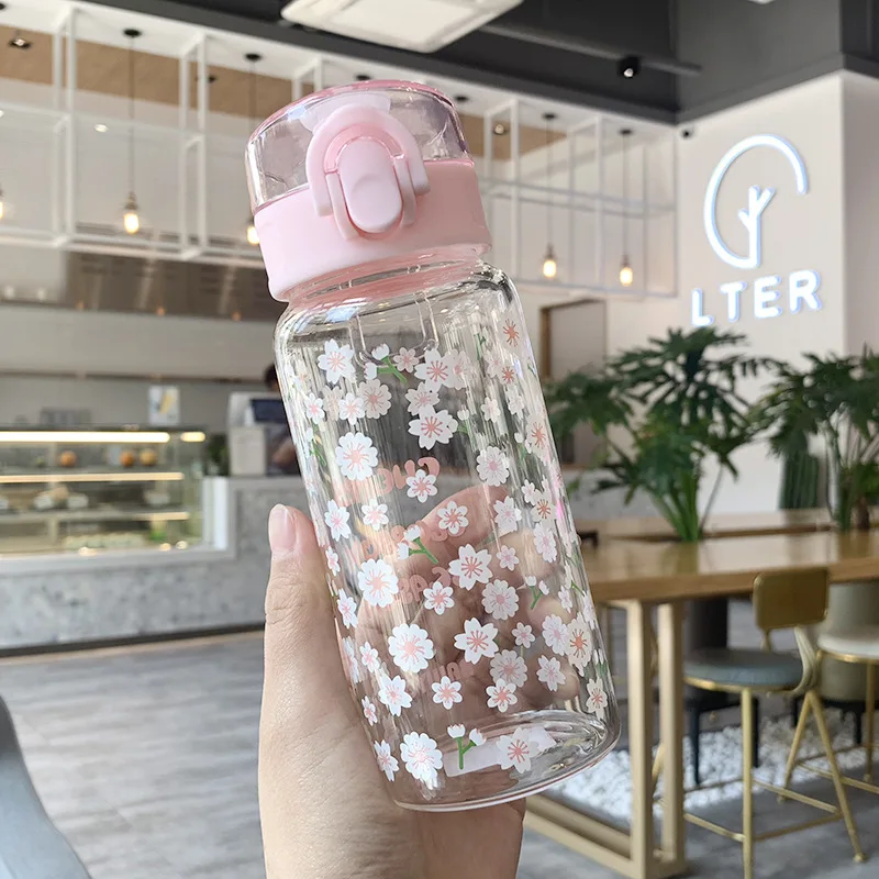D Детская стеклянная бутылка для воды Botella Cristal Agua Питьевая бутылка для воды Bouteille Verre - Цвет: D