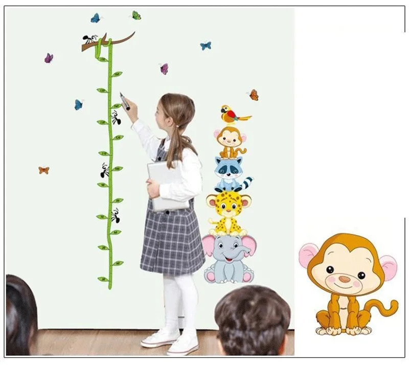 Новинка 2018 постер домашний декор мультяшный стикер с измерением высоты наклейки