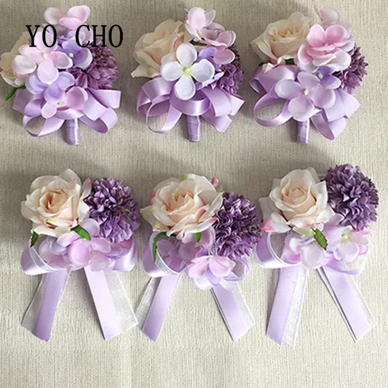 YO CHO Quinceanera Horizon синий Королевский и серебряный бутоньерка цветы на свадьбу или