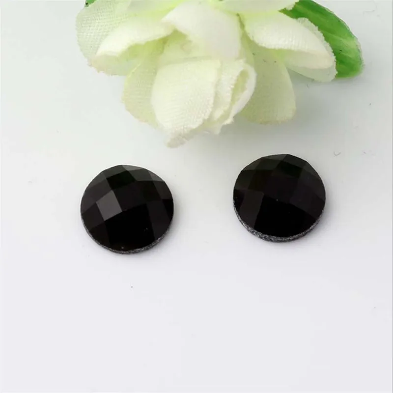 Аксессуары для свадебного платья DIY стразы из черного стекла круглые с плоской