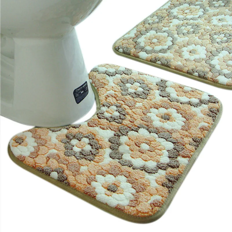 2 предмета толстые Для ванной Коврики Новый коралловые бархат двери S напольная