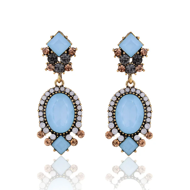 2018 новый дизайн цветы камень кристалл панк серьги гвоздики для женщин/девушек