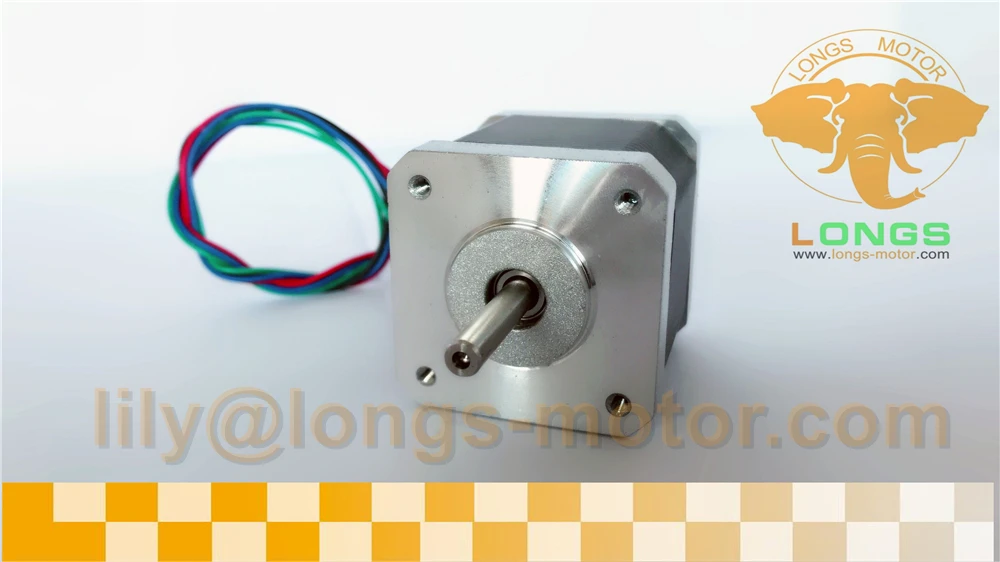Де корабль! Без налога! 1 шт. Nema 17 LONGS шаговый двигатель 17HS8403NB 0.48N.m 2.5A двойной вал для 3D принтера DIY гравировальный станок