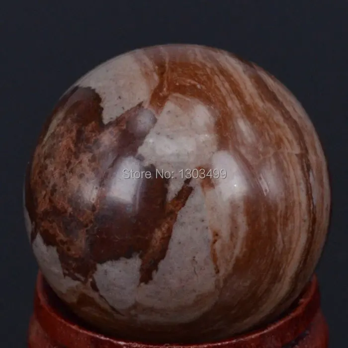 

Free Shipping Natural Stone Gemstone 30MM Chocolate Jasper Sphere Crystal Ball Chakra Healing Reiki Stone Carving Crafts