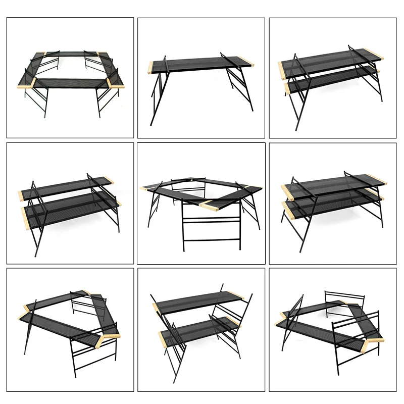 Складной стол для барбекю нового типа сетчатый Многофункциональный Столик