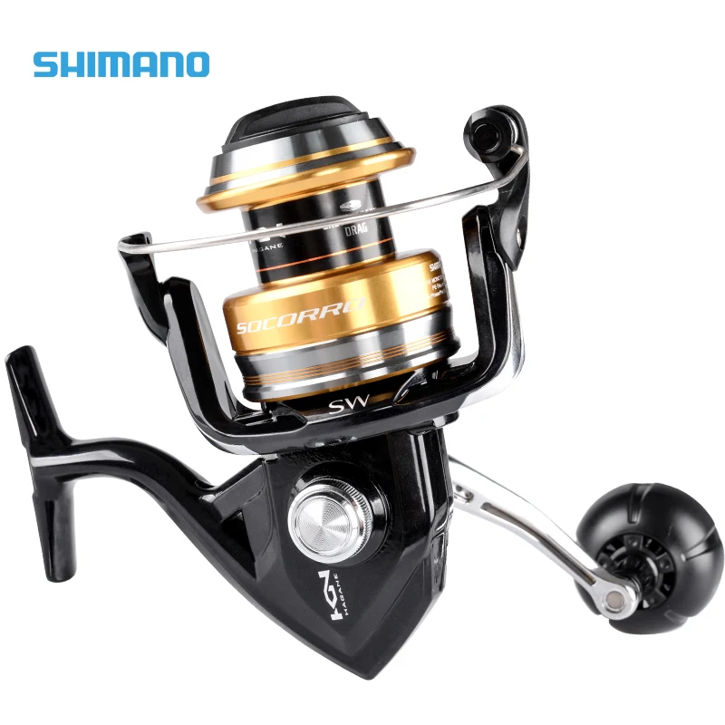 100% оригинальная Рыболовная катушка Shimano SOCORRO SW 8000 Большая Морская 4 + 1BB 9: 1 X Ship с